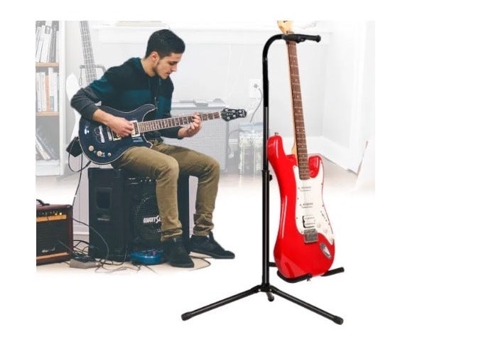 Stand gitar long neck, dapat menjaga gitar tidak melengkung