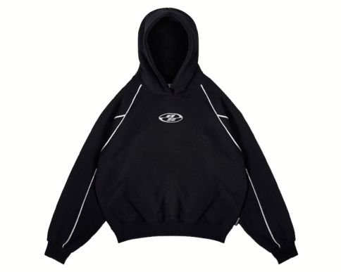 OOTDSUPPLY: Cutting boxyfit dan aksen garis membuat hoodie lebih roomy dan trendy