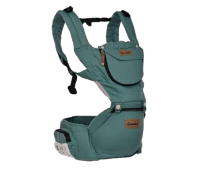 Hipseat, dilengkapi dudukan yang menopang bokong dan tungkai bawah bayi