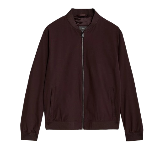 Mark & Spencer: Jaket bomber branded dengan material Stormwear yang tahan air hujan