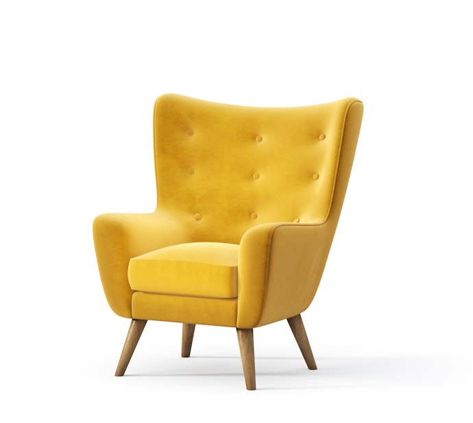 Arm chair, modelnya tidak bulky dan tetap nyaman