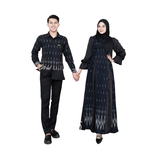 Dahayu: Setelan kemeja dan gamis dengan motif batik kombinasi modern