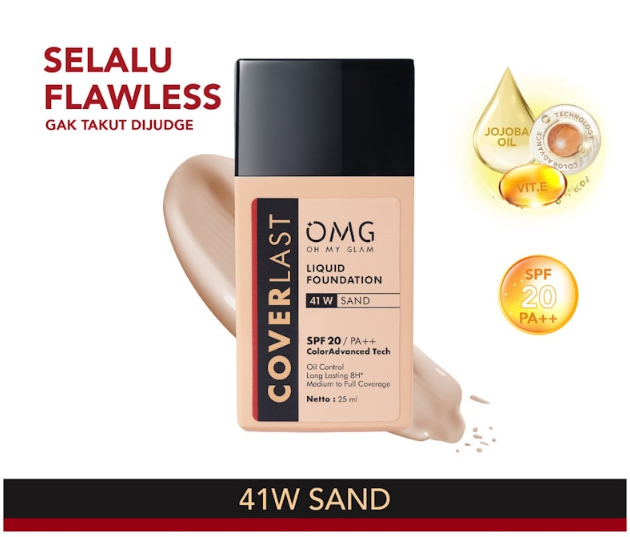 Untuk kulit sawo matang, pilih foundation OMG dengan shade 41W