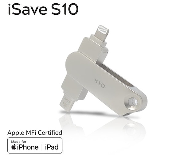Untuk iPhone atau perangkat buatan Apple, pilih flashdisk OTG Lightning yang memiliki sertifikasi MFi