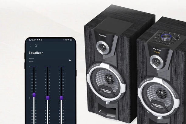 Untuk efek super bass, speaker dengan bass control atau EQ bisa Anda pertimbangkan