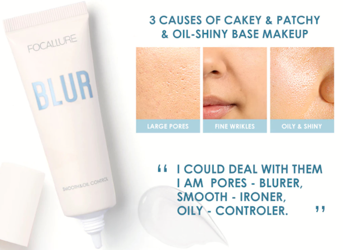 Apabila ingin menyamarkan pori-pori besar, prioritaskan dengan klaim pore minimizer