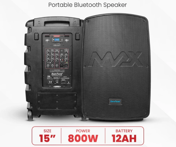 BareTone: Speaker portable 15 inci dengan power 600-800 W untuk berbagai acara