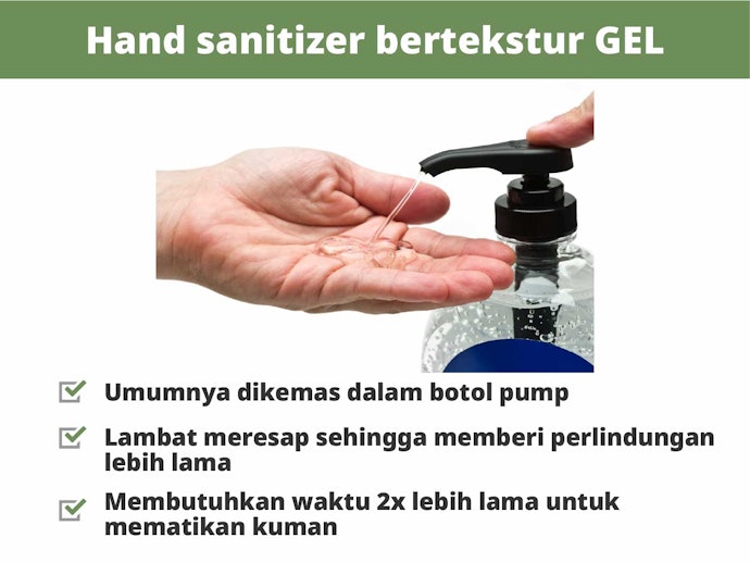 Gel: Lebih lama meresap ke kulit