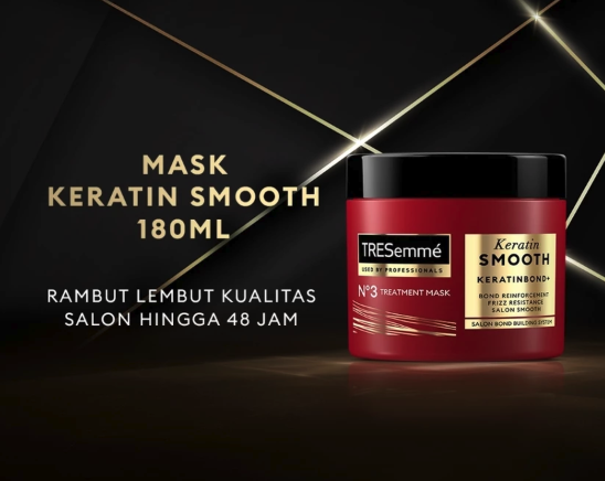 TRESemmé Keratin Smooth N°3 Treatment Mask: Perawatan ala salon di rumah untuk mengatasi frizzy hair dan rambut kering