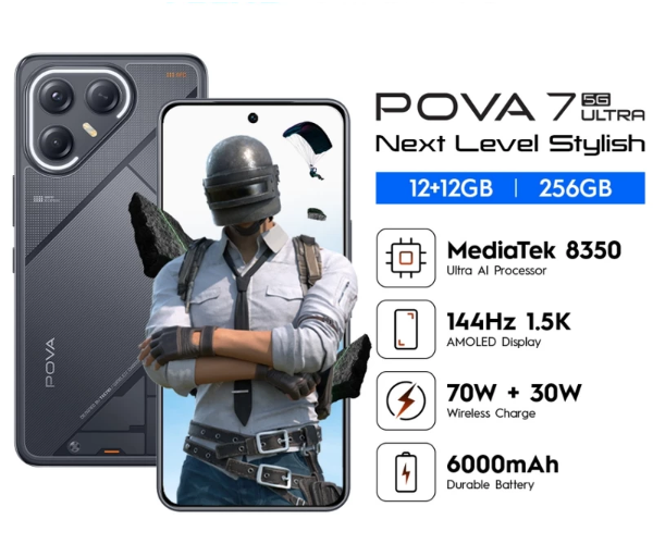 TECNO POVA 7 Ultra 5G: Performa tangguh dengan desain khas perangkat gaming