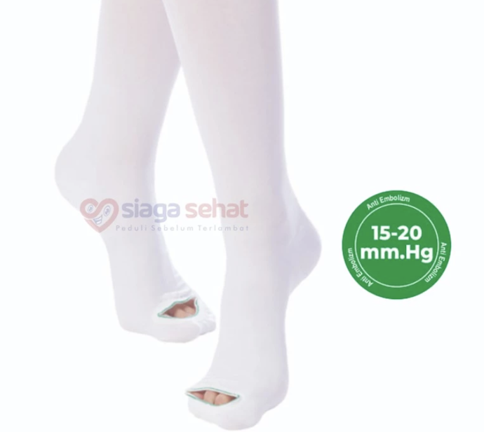 Untuk harian, pilih level kompresi ringan, sekitar 15–20 mmHg