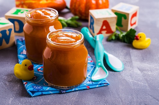 Tahap awal: Bahan makanan yang dihaluskan