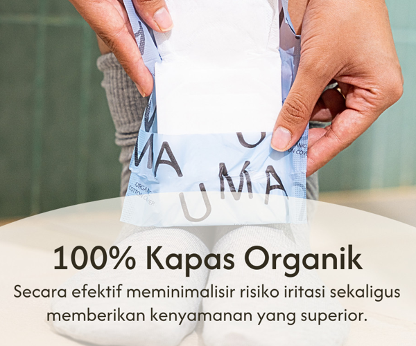 Jika kulit sensitif, pertimbangkan pula pembalut yang terbuat dari bahan alami seperti kapas organik, serat jagung, atau serat bambu