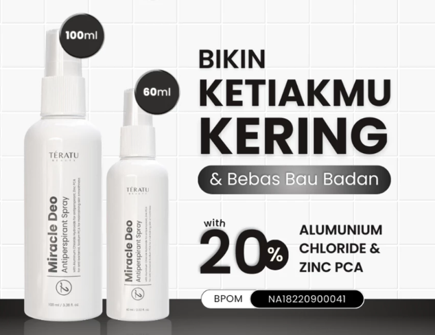 Untuk mengatasi ketiak basah, pilih deodorant yang mengandung aluminum chlorohydrate