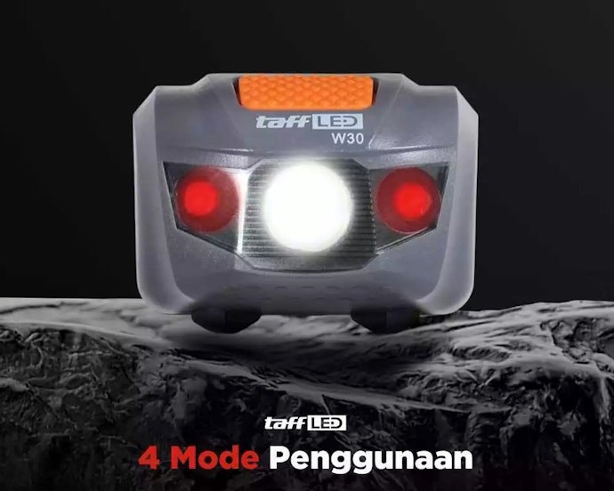 Cahaya merah: Tidak membuat silau saat dinyalakan