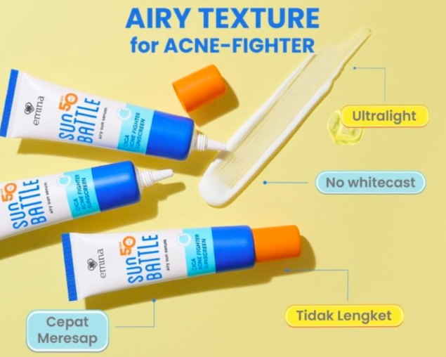 Kulit kering: Utamakan chemical atau hybrid sunscreen bertekstur krim dan mengandung pelembap