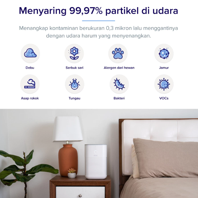 HEPA filter: Memberikan hasil maksimal dalam memurnikan udara