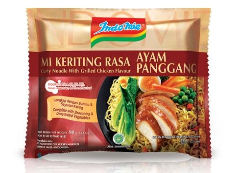 Mi keriting: Teksturnya lebih halus, berbentuk keriting, dengan porsi lebih besar