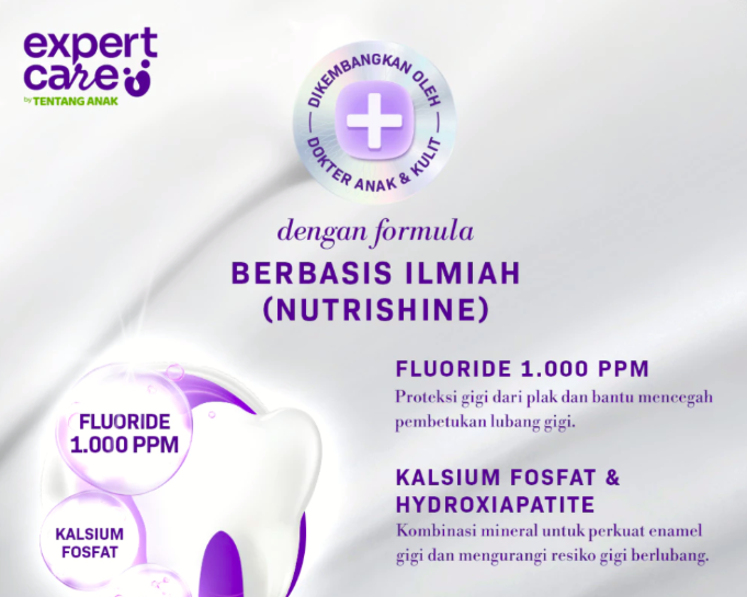 Fluoride dan kalsium: Untuk white spot lesion atau tanda awal lubang gigi