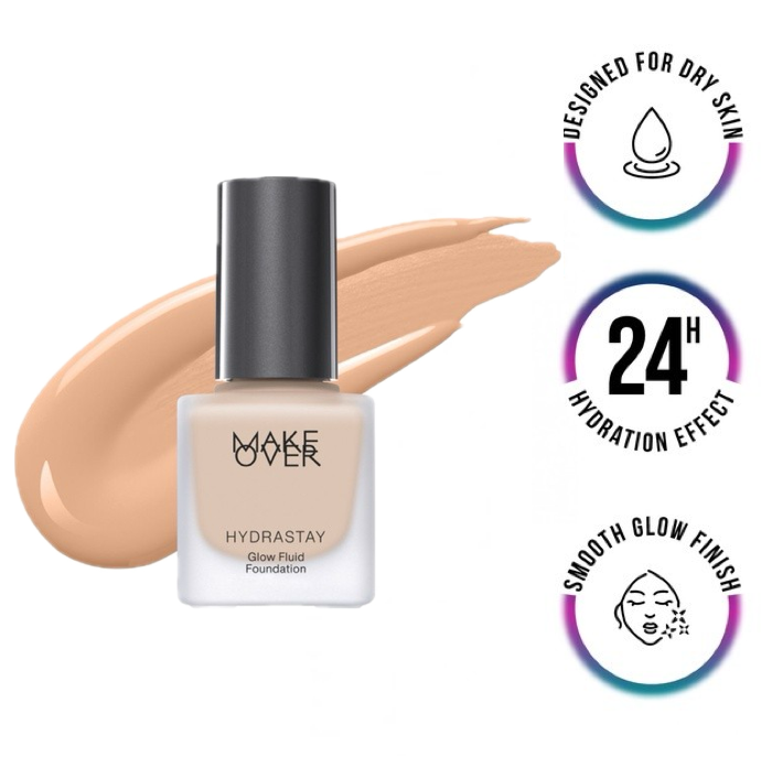 Dewy atau glowing finish: Membuat kulit tampak sehat dan lembap, pas untuk kulit kering