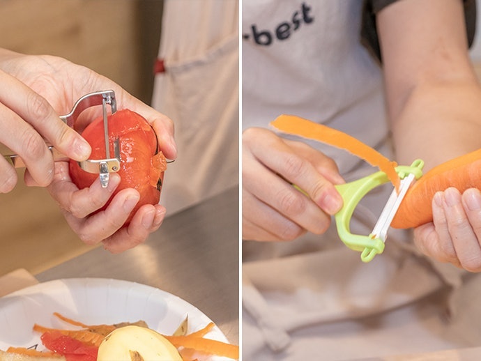Tipe T, ideal untuk mengupas buah dan sayur berbentuk lonjong