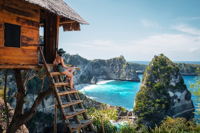 Nusa Penida timur, wisata bukit dan pantai dari atas tebing