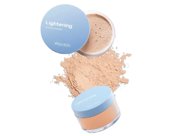 Bedak tabur: Coverage ringan dan menyerap sebum