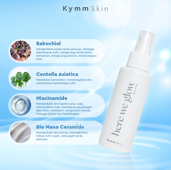 Untuk kulit berjerawat: Utamakan face mist dengan kandungan Centella asiatica atau Aloe vera