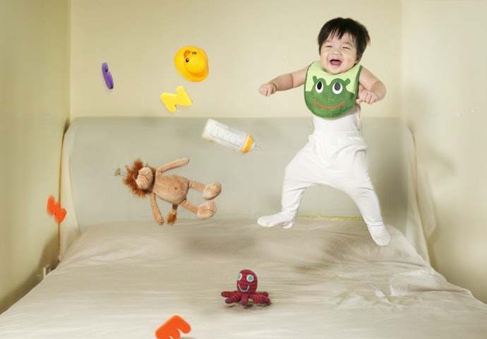 Bentuk bulat, cocok untuk bayi yang sudah aktif bergerak