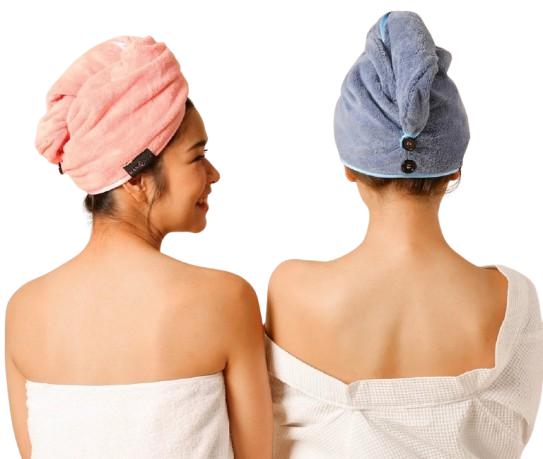Khusus untuk handuk rambut, cari model drying cap atau hair wrap