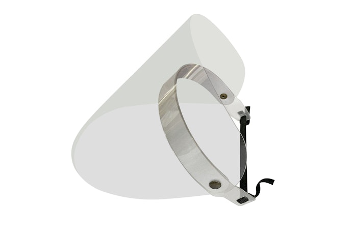 Face shield adjustable strap, mudah disesuaikan dengan ukuran lingkar kepala