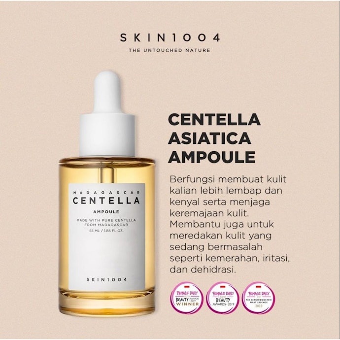 Kulit kering dan sensitif: Centella asiatica, panthenol, allantoin, atau ceramide