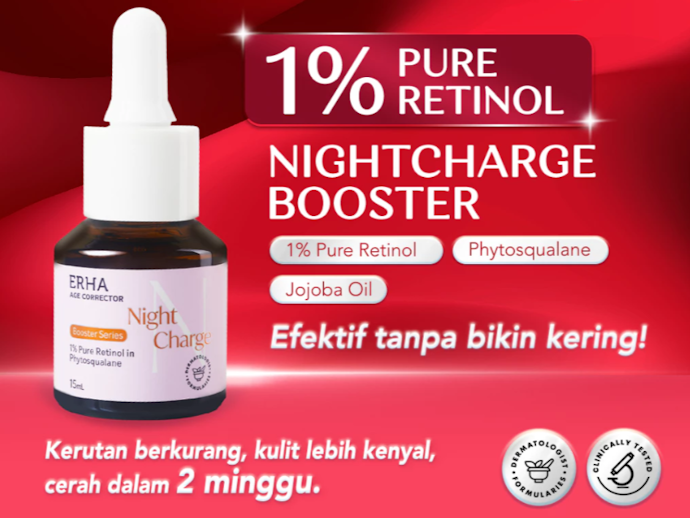 Untuk flek hitam karena aging, prioritaskan kandungan retinol, alpha arbutin, atau vitamin C