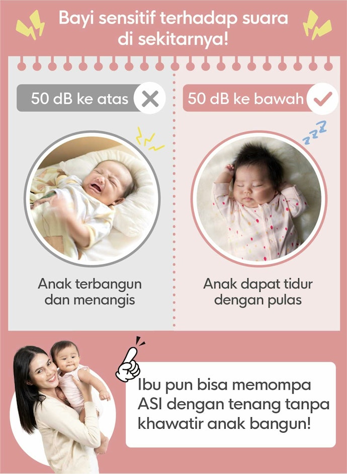 Anti-noise: Menjaga suara mesin agar tidak berisik, umumnya kurang dari 50 dB