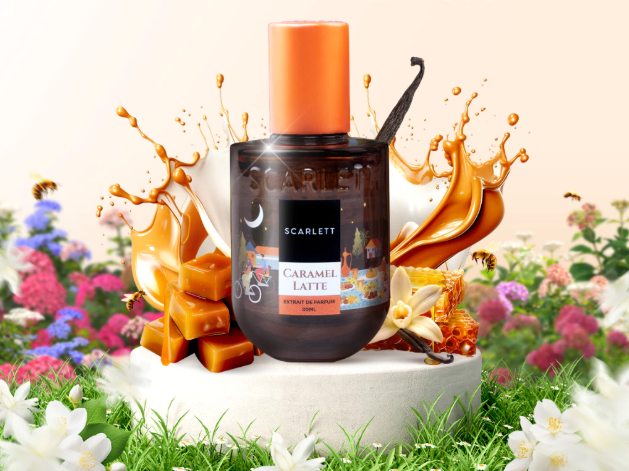Scarlett Caramel Latte: Manis karamel yang berpadu dengan vanilla, untuk pencinta aroma bold sweet yang menyerupai cake
