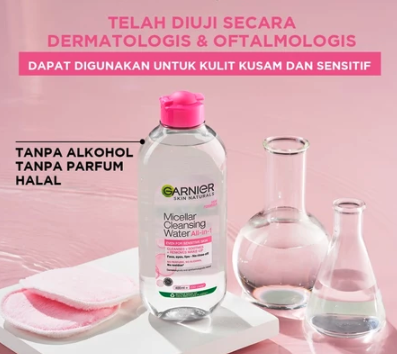 Untuk kulit sensitif, varian micellar water yang bebas alkohol serta pewangi jadi prioritas