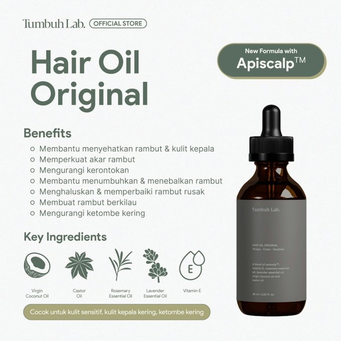 Untuk rambut kering, rusak, dan bercabang: Temukan tambahan pelembap argan oil, coconut oil, atau olive oil