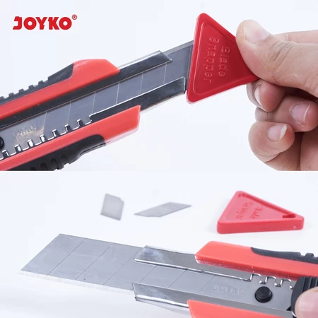 Snap-off blade dengan 7-8 segmen cocok untuk memotong kardus, wallpaper, karpet, dan gypsum board