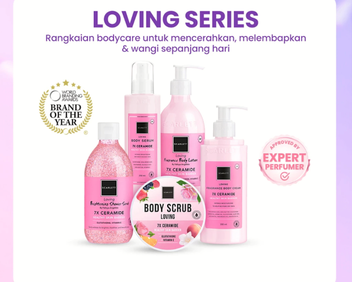 Untuk menjaga kelembapan kulit tubuh, Anda bisa memilih produk LOVING series