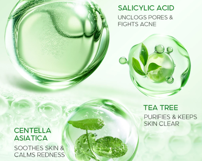 Cek ketersediaan tambahan bahan antiinflamasi, seperti tea tree oil, Centella asiatica, mugwort extract, dan lain-lain