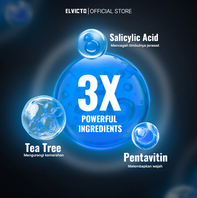Untuk sekaligus mengatasi jerawat, cek kandungan oil-control dan antiinflamasi seperti salicylic acid atau tea tree