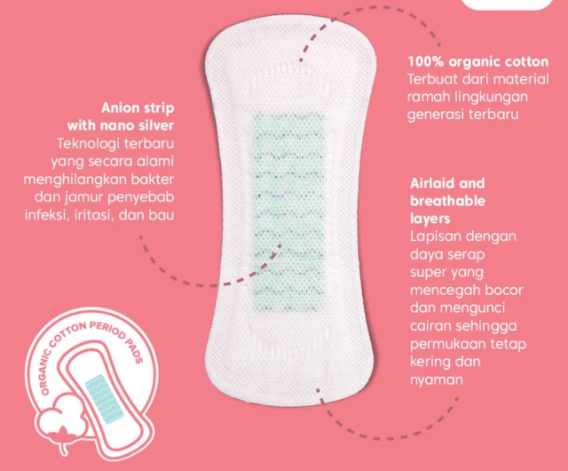 Akan lebih baik jika pembalutnya breathable dan memiliki sirkulasi udara yang baik