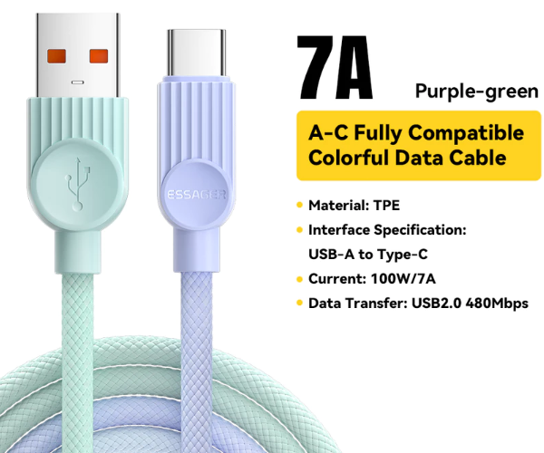 Essager: Menghadirkan kabel data Type-A ke Type-C dengan kemampuan fast charging terbaik