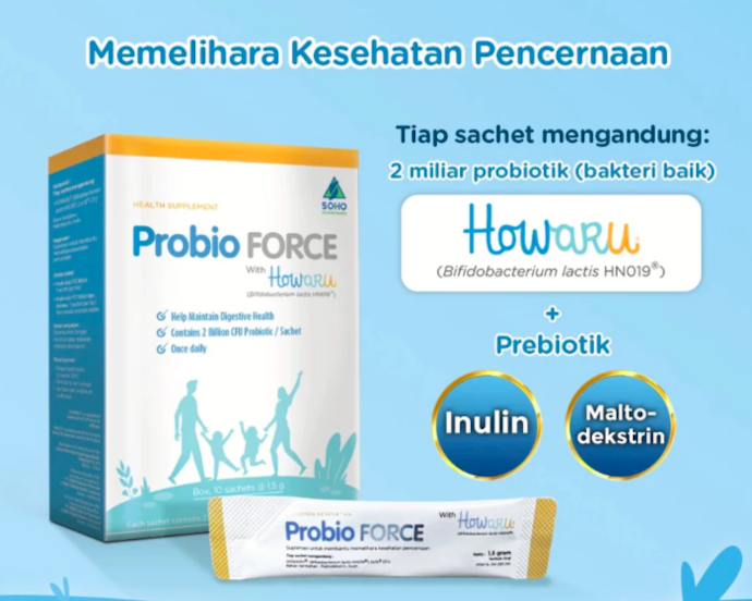 Untuk mendukung program diet: Pertimbangkan probiotik yang dilengkapi prebiotik, seperti FOS atau inulin