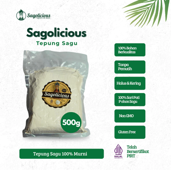 Tepung sagu: Tekstur kenyalnya lebih ringan dan tidak sepadat tepung tapioka