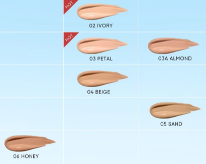 Pertimbangkan warna cushion yang cocok untuk kulit sawo matang: Beige, sand, honey, caramel atau tan