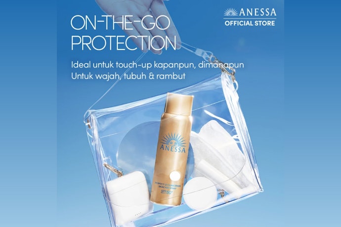 Sunscreen spray, untuk re-apply lebih praktis tanpa khawatir merusak makeup