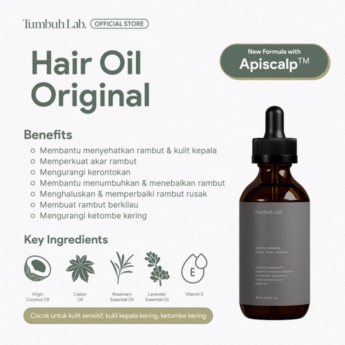 Untuk rambut kering, rusak, dan bercabang: Temukan tambahan pelembap argan oil, coconut oil, atau olive oil