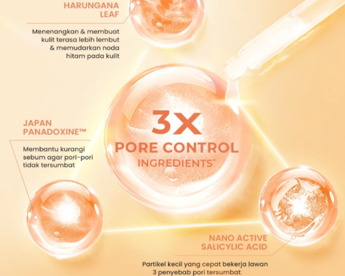Untuk harian, pilih serum dengan bahan oil-control dan anti-inflamasi, seperti salicylic acid, niacinamide, dan zinc