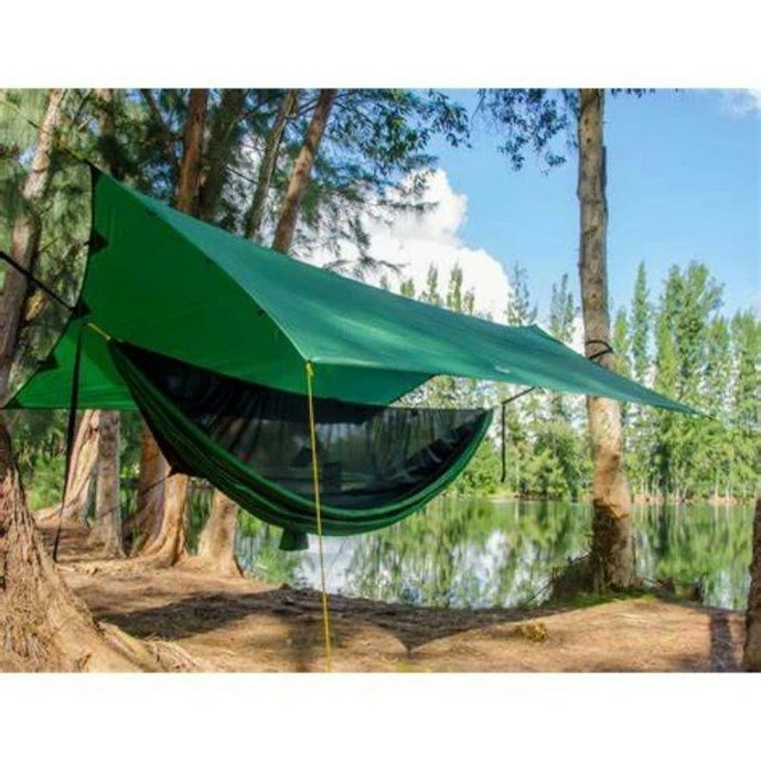Hammock tenda dengan kelambu melindungi Anda dari nyamuk dan serangga kecil lainnya